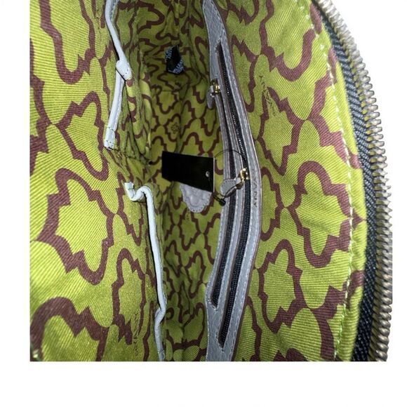 New With Tags OrYANY Gray Pebble Leather Crossbody Bag - Picture 9 of 11